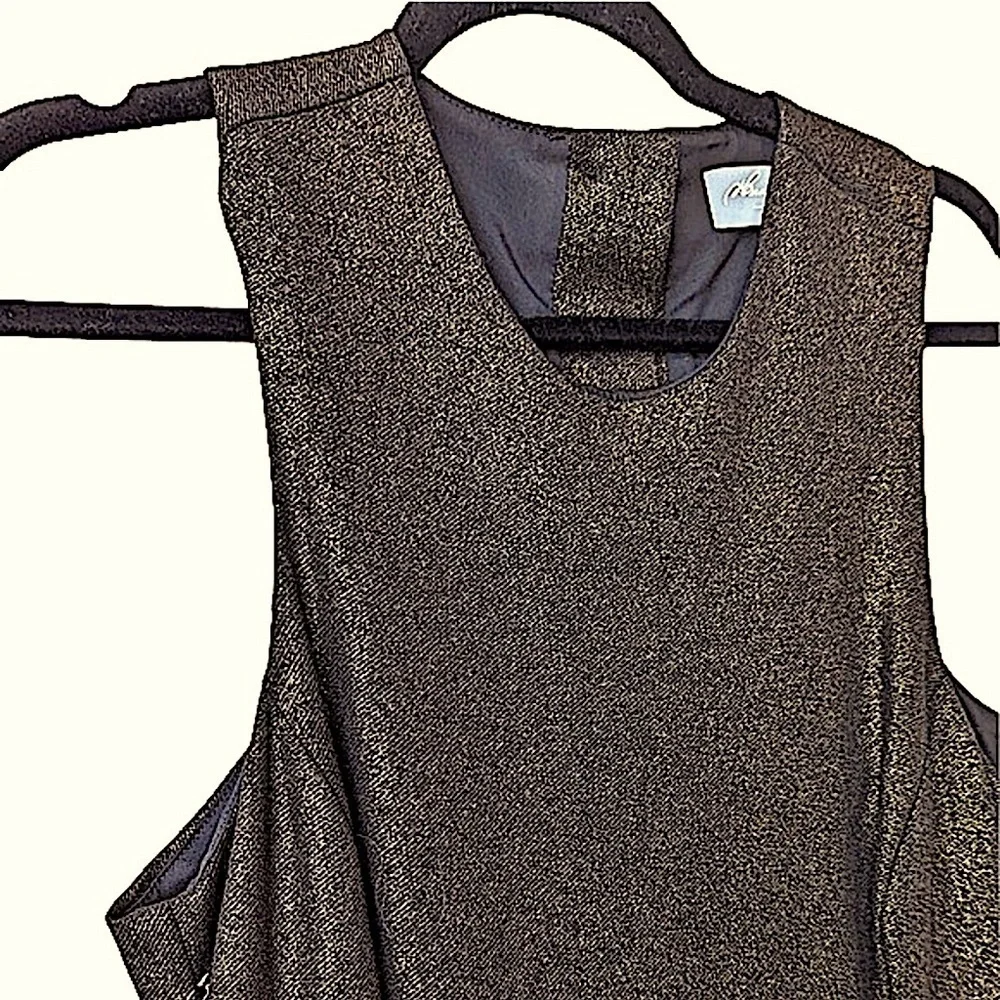 NWT Hunter Dixon Brown Metallic Fit and Flare Dress Size 8